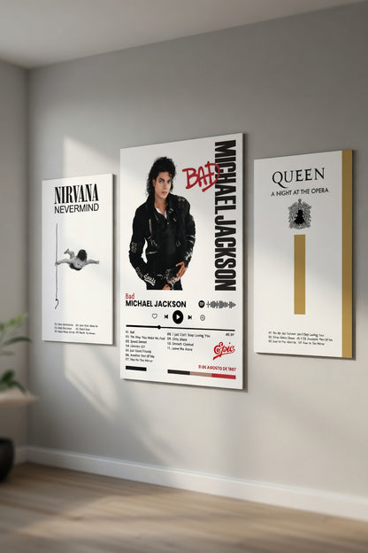 Poster Michael Jackson - Bad (1987) | Estilo Spotify