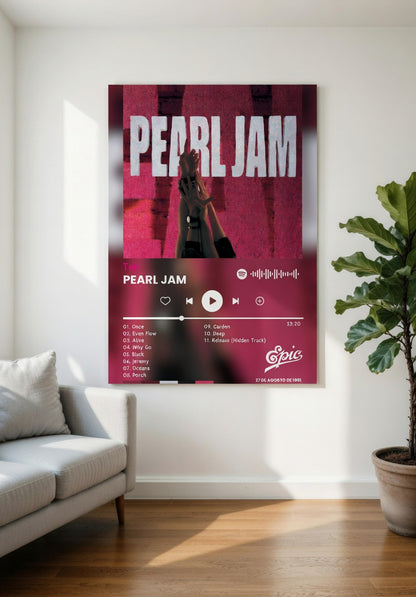 Poster Pearl Jam - Ten (1991) | Estilo Spotify